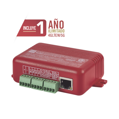 Imagen de COMUNICADOR DUAL Universal para PANELES DE INCENDIO 4GLTEM - 1 Año de Servicio - Eventos a CMS