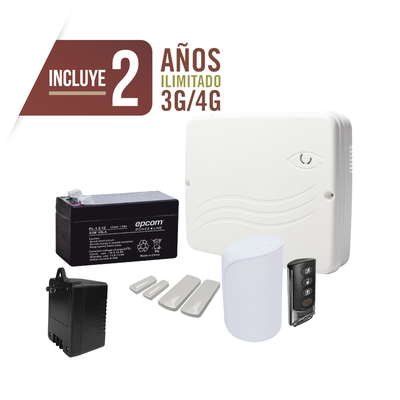 Imagen de KIT Alarma Cloud Híbrido/Comunicador 4G Lte Integrado/8 Zonas Cableadas, 32 Inalambricas /Programación 100% vía WEB