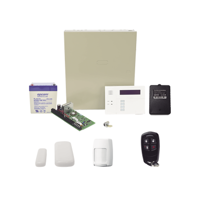 Imagen de Kit inalámbrico de panel VISTA48 con teclado 6160RF receptor inalámbrico, 2 contactos 5800MINI, 1 PIR 5800PIR, 1 Control Remoto 58344, Batería y Transformador