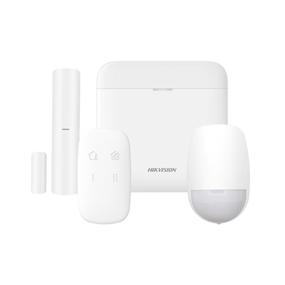 Imagen de (AX PRO) KIT de Alarma AX PRO / Incluye: 1 Hub con bateria de respaldo / 1 Sensor PIR / 1 Contacto Magnético / 1 Control Remoto / WiFi / Compatible con Hik-Connect P2P