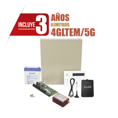 Imagen de (3 Años 4GLTEM/5G ILIMITADO INCLUIDO)  Kit Vista48LA con comunicador 4GLTEM/5G MN01, Teclado, Gabinete, Batería y Transformador