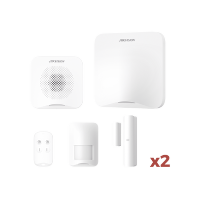 Imagen de (AX HOME) KIT de Alarma AX HOME / Incluye: 1 Hub con batería de respaldo / 1 Llavero / 1 PIR / 2 Contactos Magnéticos / 1 Sirena / Wi-Fi / 3G/4G / Compatible con Hik-Connect P2P y Hik-Partner PRO