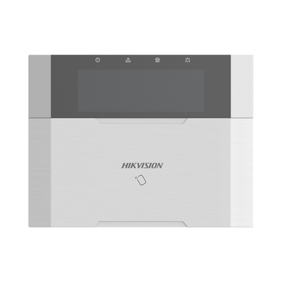 Imagen de (AX HYBRID PRO) Teclado Compatible con el Panel Hybrid Pro Hikvision DS-PHA64-LP y DS-PHA64-LP(B) / Pantalla LCD / 2 zonas cableadas / 1 salida de alarma / 64 Llaveros