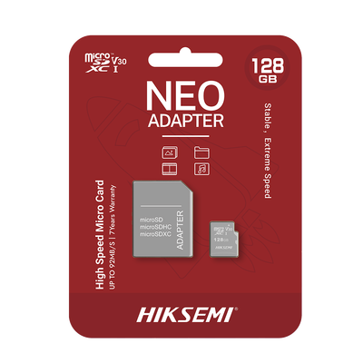 Imagen de Memoria microSD con Adaptador Ideal para Celular o Tablet / 128 GB / Multipropósito / Clase 10 / 92 MB/s Lectura / 50 MB/s Escritura
