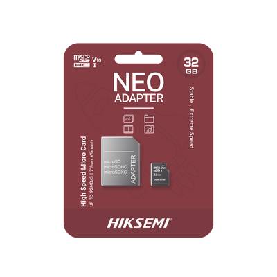 Imagen de Memoria microSD con Adaptador Ideal para Celular o Tablet / 32 GB / Multipropósito / Clase 10 / 92 MB/s Lectura / 50 MB/s Escritura