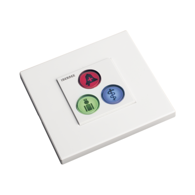 Imagen de Modulo de 3 Botones iluminados con Lector RFID 125 KHz / Alarma / Cancelar y Código Azul / BUS RS485 / Compatible con NX0019/B, NX1021 y NX0015