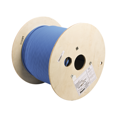 Imagen de Bobina de Cable Blindado F/UTP de 4 Pares, Cat6A, Soporte de Aplicaciones 10GBase-T, LSZH (Libre de Gases Tóxicos), Color Azul, 305m