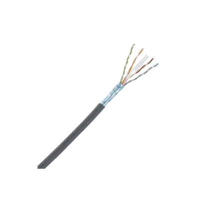 Imagen de Bobina de Cable Blindado F/UTP de 4 Pares, Cat6A, Soporte de Aplicaciones 10GBase-T, LSZH (Libre de Gases Tóxicos), Color Negro, Para Interior, 305m