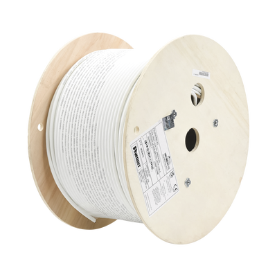 Imagen de Bobina de Cable UTP de 4 Pares, Vari-MaTriX, Cat6A, 23 AWG, LSZH (Libre de Gases Tóxicos), Color Blanco, 305m