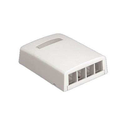 Imagen de Caja de Montaje en Superficie, Para 4 Módulos Keystone, Color Blanco Mate