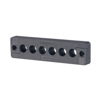 Imagen de Pasacables  de 6 Orificios en Línea 4.41" X 0.67" IP65,  para Cables Terminados, Color Negro