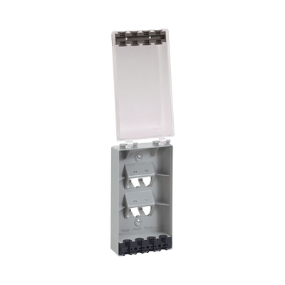 Imagen de Placa de Pared Vertical, Resistente al Agua con Protección IP56, Acepta 4 Módulos Mini-Com, Color Claro