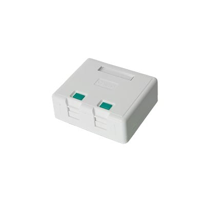 Imagen de Caja de pared con 2 puertos Keystone, no incluye Jacks