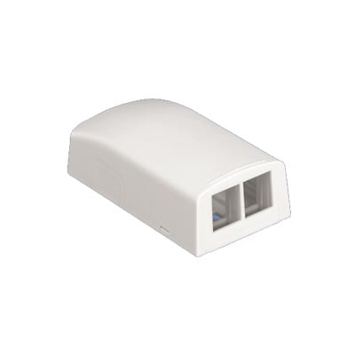 Imagen de Caja de Montaje en Superficie, Para 2 Módulos Keystone, Color Blanco Mate