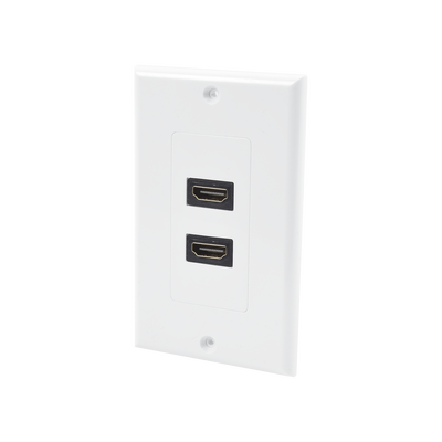 Imagen de Placa de pared de 2 puertos HDMI hembra a hembra
