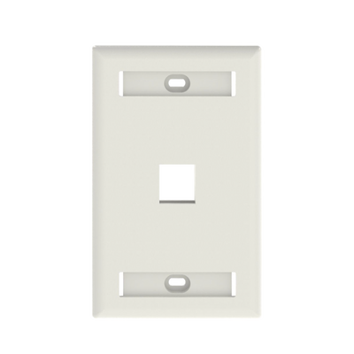 Imagen de Placa de Pared Vertical, Salida Para 1 Puerto Keystone, Con Espacios Para Etiquetas, Color Blanco