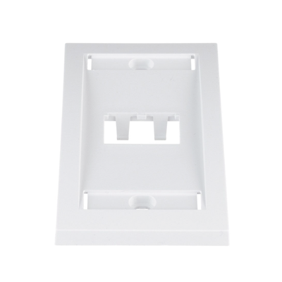Imagen de Placa de Pared Vertical Ejecutiva, Salida Para 2 Puertos Mini-Com, Con Espacios Para Etiquetas, Color Blanco