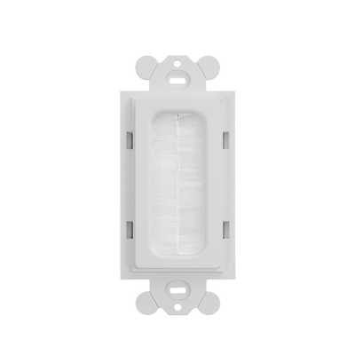 Imagen de Placa de Pared Pasacables Tipo Cepillo, Estándar GFCI, Material ABS, Color Blanco