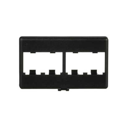 Imagen de Placa de Mobiliario Modular Estándar, Salidas Para 4 Puertos Mini-Com, Color Negro