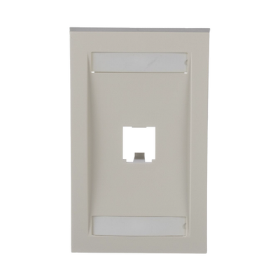 Imagen de Placa de Pared Vertical Ejecutiva, Salida Para 1 Puerto Mini-Com, Con Espacios Para Etiquetas, Color Blanco Mate