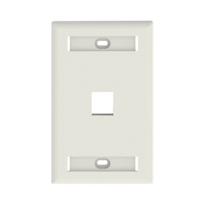 Imagen de Placa de Pared Vertical, Salida Para 1 Puerto Keystone, Con Espacios Para Etiquetas, Color Blanco Mate
