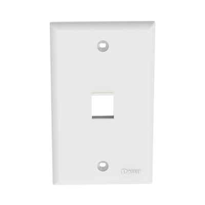 Imagen de Placa de Pared Vertical, Salida Para 1 Puerto Keystone, Color Blanco