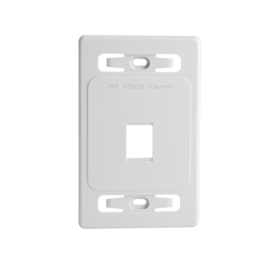Imagen de Placa de pared modular MAX, de 1 salida, color blanco, version bulk (Sin Empaque Individual)
