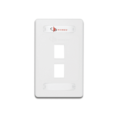Imagen de Placa de Pared Modular 10G MAX de 2 Salidas, Color Blanco