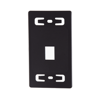Imagen de Placa de pared modular MAX, de 1 salida, Color Negro