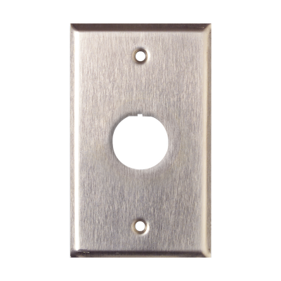 Imagen de Placa de Pared Reforzada, de Acero Inoxidable, Para Uso Industrial, de 1 Puerto