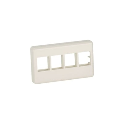 Imagen de Placa de Pared Para Mueble Modular, Salida Para 4 Puertos Keystone, Color Blanco Mate