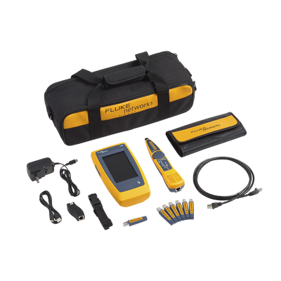 Imagen de Kit Avanzado de Calificador de Red LinkIQ, Para Verificar Rendimiento de Cableado Hasta 10Gbps Basado en Frecuencia, con Pantalla Multitáctil a Color