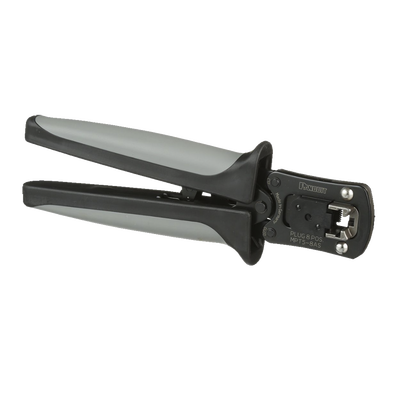Imagen de Pinzas Ponchadoras Para Plugs Modulares RJ45, Cat5e, Cat6 y Cat6A, Color Negro