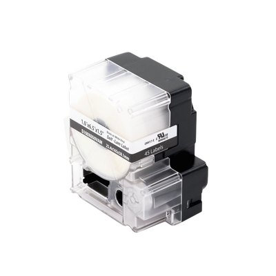Imagen de Casete de 45 Etiquetas Autolaminadas de 25.4 x 165.1 mm, para Cables de 4 a 8.1 mm de Diámetro, Área de Impresión Color Blanco