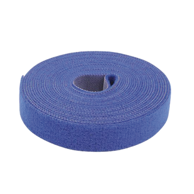 Imagen de Cinta de Contacto Autoadherente Color Azul / 1.6 cm x 25 metros / Espalda con Espalda (Gancho y Bucle)