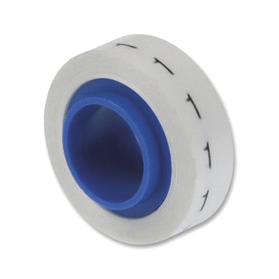 Imagen de Rollo de Etiquetas Marcadoras, Pre-Impresos con el Número 1, de 2.4 metros, Color Blanco