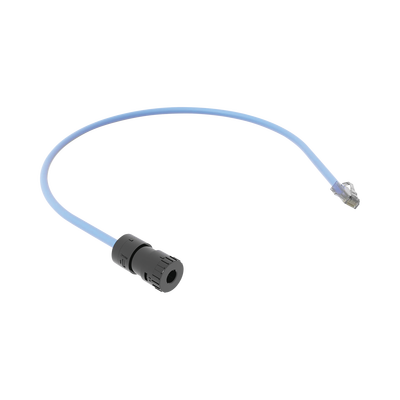 Imagen de Cable de Conexión en Campo Jack a Plug RJ45, Categoría 6A, CMP (Plenum), 0.5 Metros, Color Azul
