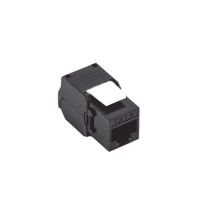 Imagen de Módulo Jack Keystone Cat6A (toolless), con terminación en ángulo 180 º Color Negro, Compatible con Faceplate y Patchpanel Linkedpro