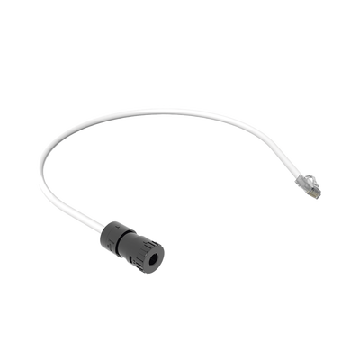 Imagen de Cable de Conexión en Campo Jack a Plug RJ45, Categoría 6A, CMP (Plenum), 0.5 Metros, Color Blanco