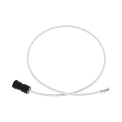 Imagen de Cable de Conexión en Campo Jack a Plug RJ45, Categoría 6A, CMP (Plenum), 1 Metro, Color Blanco