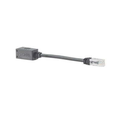 Imagen de Adaptador Para Desconexión Accidental Segura, Jack a Plug Categoría 6A, UTP, CM, 20.3 cm de Longitud, Color Negro
