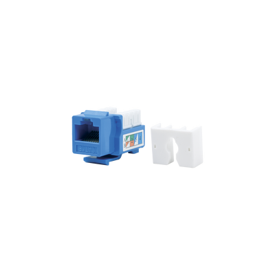 Imagen de Módulo Jack Keystone  Cat5e con terminación 110 (Punchdown) para faceplate - Color Azul
