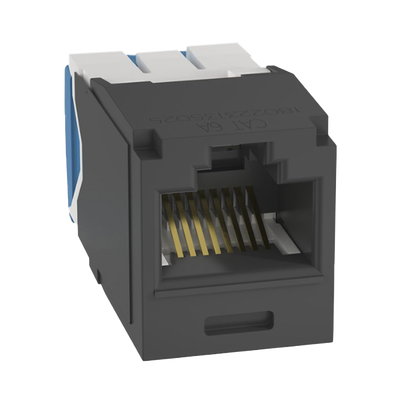 Imagen de Conector Jack RJ45 Estilo TG, Mini-Com, Categoría 6A, de 8 posiciones y 8 cables, Color Negro