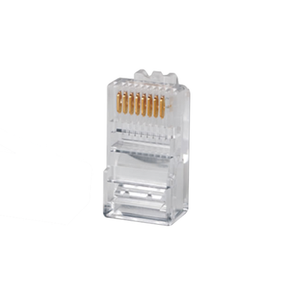 Imagen de Plug RJ45 Cat5e, Para Cable UTP Calibre 22 a 26 AWG, Chapado en Oro de 50 micras