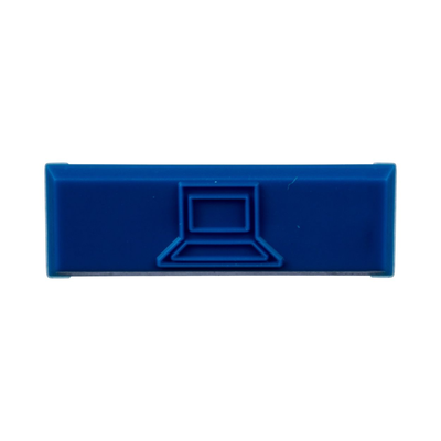Imagen de Paquete de 100 Iconos de Datos de Instalación a Presión, Para Jacks Mini-Com de Panduit, De Plástico, Color Azul