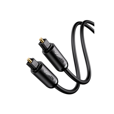 Imagen de Cable Óptico Toslink (S/PDIF) de Alta Calidad para Audio Digital / 3 Metros / Tapa de Proteccion / Dolby 7.1 Canales / Diseño Durable / Plug & Play / Color Negro