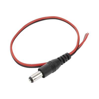 Imagen de Cable con CONECTOR MACHO (Pigtail) / Alimentación para Vcc con Puntas Libres / POLARIZADO / Largo 22cm / CALIBRE 22AWG.