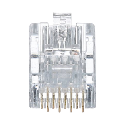 Imagen de Plug RJ45 Cat5e, Para Cable UTP de Calibres 24-26 AWG, Chapado en Oro de 50 micras, Paquete de 50 piezas