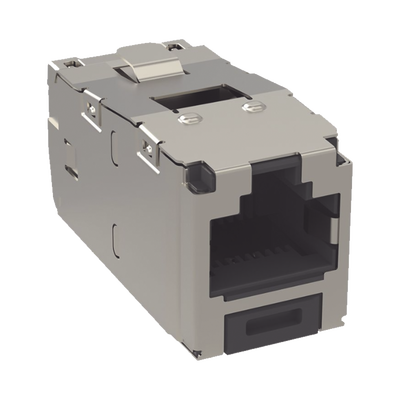 Imagen de Conector Jack RJ45 Blindado, Estilo TG, Mini-Com, Categoría 6, de 8 posiciones y 8 cables, Color Negro