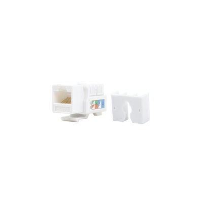 Imagen de Módulo Jack Keystone Cat5e con terminación 110 (Punchdown) para faceplate - Color Blanco